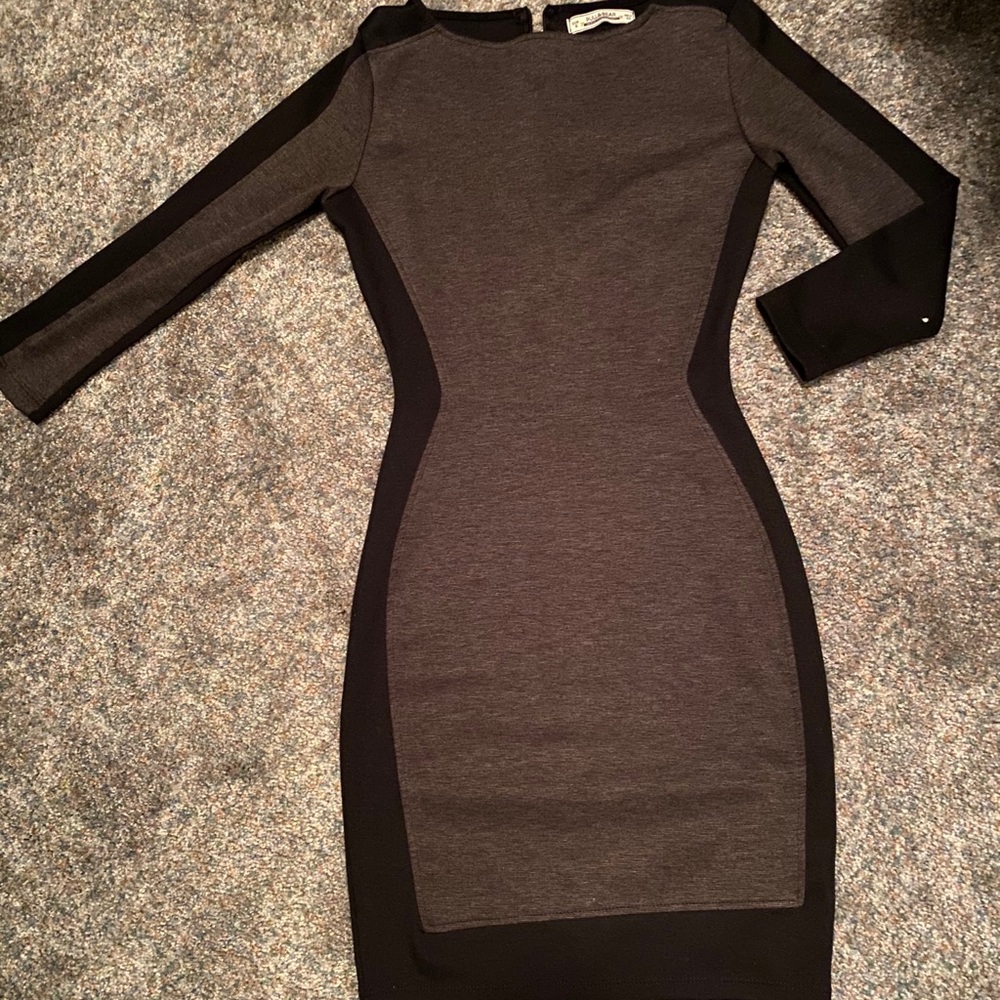 2 for $4 Pull&bear black and gray bodycon dress